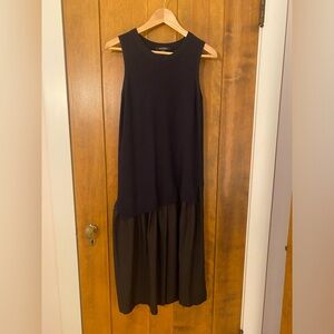 Navy sweater dress with black silk trim, Acrobat, Size Small Women’s Dress